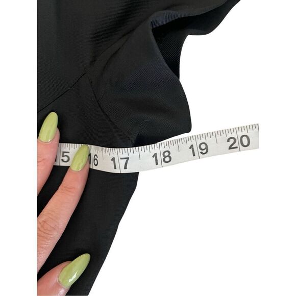 Vintage Gus Mayer 60s black cocktail flared out bow front cocktail dress - Picture 7 of 10